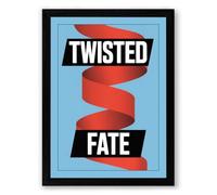 Twisted Fate Modern Framed Wall Art Print A2 (59.4×42cm) Black, Wall Decor for Living Room, Bedroom, Office & Home, Ready to Hang, Art Gift