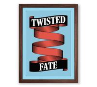 Twisted Fate Modern Framed Wall Art Print A2 (59.4×42cm) Walnut, Wall Decor for Living Room, Bedroom, Office & Home, Ready to Hang, Art Gift
