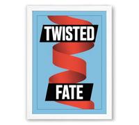 Twisted Fate Modern Framed Wall Art Print A2 (59.4×42cm) White, Wall Decor for Living Room, Bedroom, Office & Home, Ready to Hang, Art Gift