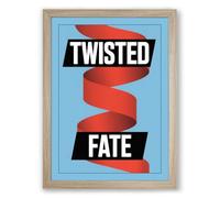 Twisted Fate Modern Framed Wall Art Print A3 (42×29.7cm) Oak, Wall Decor for Living Room, Bedroom, Office & Home, Ready to Hang, Art Gift