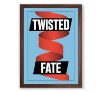 Twisted Fate Modern Framed Wall Art Print A4 (29.7×21cm) Walnut, Wall Decor for Living Room, Bedroom, Office & Home, Ready to Hang, Art Gift