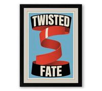 Twisted Fate Vintage Framed Wall Art Print A1 (84.1×59.4cm) Black, Wall Decor for Living Room, Bedroom, Office & Home, Ready to Hang, Art Gift