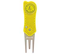 Twisted Frog DivA Aero ST Auto-Open Golf Divot Repair Tool and Ball Marker - Yellow