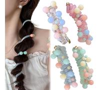 Twisted hair Wire Pony Hairwire, 4PCS Telephone Wire Elastic Hair Bands, Spiral Hair Ties Elastic Hair Tie,Hairs Accessories Gifts for Female Friends.(4PCS-C)