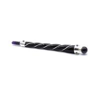 Twisted Healing Wand - Silver Amethyst Sphere