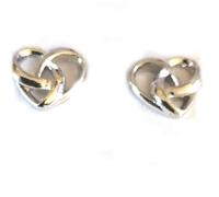Twisted Hearts Sterling Silver Stud Earrings with Gift Box