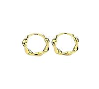 Twisted Hoop Earrings Thin Gold Twist Hoop Earrings Polished Twist Hoop Earrings for Women Jewelry Gifts, Zinc Wood, No Gemstone