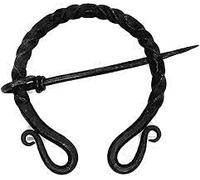 Twisted Iron Forged Omega Fibula Horse Shoe Viking Celtic Cloak Pin Brooch