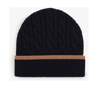 Twisted Knit Beanie - male - Eden Park - Accessories - Black - ONE SIZE - Accessories ONE SIZE