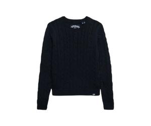 Twisted knit jumper for women Superdry Essentials SD&CO Bleu L