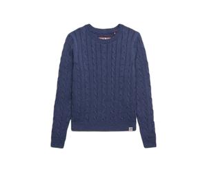 Twisted knit jumper for women Superdry Essentials SD&CO Bleu M