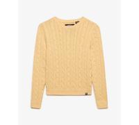 Twisted knit jumper for women Superdry Essentials SD&CO Jaune M