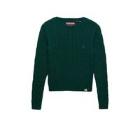 Twisted knit jumper for women Superdry Essentials SD&CO Vert XL