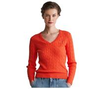 Twisted knit V-neck Jumper - female - Gant - V-neck Knitwear - Orange - S - Knitwear S