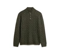 Twisted knit with buttoned collar Superdry Vert M