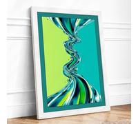 Twisted Light Minimalist Framed Wall Art Print A2 (59.4×42cm) White, Wall Decor for Living Room, Bedroom, Office & Home, Ready to Hang, Art Gift