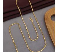 Twisted Link 18ct Gold Plated Unisex Chain Necklace The Colourful Aura Gold 18 inches