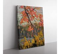 Twisted Maple By Tom Thomson Classic Painting Canvas Wall Art Print Ready to Hang, Framed Picture for Living Room Bedroom Home Office Décor, 60x40 cm (24x16 Inch)