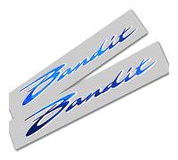 Twisted Melon Bandit Blue chrome on white graphics decals stickers x 2