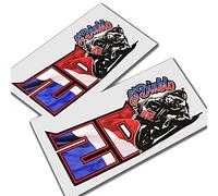 Twisted Melon Fabio Quartararo El Diablo 20 Tri color ART motorcycle racer graphics x 2 pieces