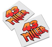 Twisted Melon Jack Miller # 43 'It's Miller Time!' 2 x Motorcycle Racer Sticker Graphic