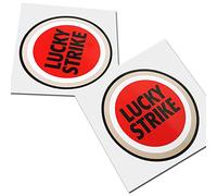 Twisted Melon Lucky Strike motorcycle sponsor graphics decals stickers x 2 small