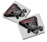 Twisted Melon Triumph Tiger 800 badge style graphics decals stickers x 2 medium size