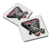 Twisted Melon Triumph Tiger 900 badge style graphics decals stickers x 2 medium size