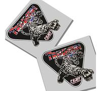 Twisted Melon Triumph Tiger Explorer badge style graphics decals stickers x 2 medium size