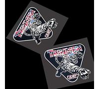 Twisted Melon Triumph Tiger Explorer REFLECTIVE badge style graphics decals stickers x 2 medium size