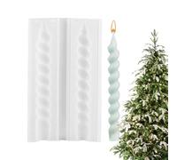 Twisted Pillar Candle Mold,Long Candle Moulds - Silicone Easy Release Mould for Creative Aromatherapy Soap