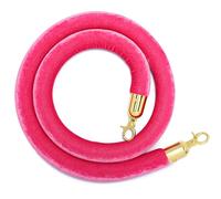 Twisted Pink Queue Barrier Rope with Hook - 1.2M (4FT) Crowd Control Stanchion Rope for Theaters Grand Openings Events and Line Management