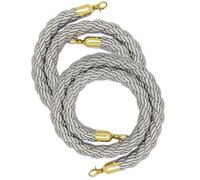 Twisted Queue Barrier Rope - 2 Pcs Thick 0.6m/2ft Line Divider for Crowd Control Queue Management Event and Venue Use Safety Barrier Rope