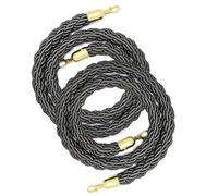 Twisted Queue Barrier Rope - 2Pcs Thick 1.8m/6ft Queue Line Divider for Crowd Control & Event nization - Stylish Perfect for Venues & Trade Shows