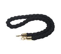 Twisted Queue Barrier Rope, Stanchion Queue Barrier Rope Crowd Control Ropes Grand Opening Nylon Hemp Rope(Black)