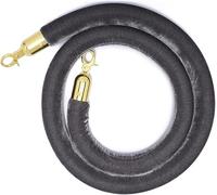 Twisted Queue Barrier Rope with a Hook， Hanging Ropes Barrier Rope for Crowd Control Stanchion Queue Rope Stanchion Rope for Theaters Grand Openings/Grey/1.2M/4Ft
