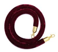 Twisted Queue Barrier Rope with a Hook， Hanging Ropes Barrier Rope for Crowd Control Stanchion Queue Rope Stanchion Rope for Theaters Grand Openings/Wine Red/1.2M/4Ft