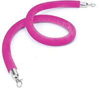 Twisted Queue Barrier Rope with a Hook， Hanging Stanchion Ropes with Silver Clasps Post Queue Line Barrier Rope, Crowd Control Line for Grand Openings/Purple/1.2M
