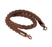 Twisted Queue Barrier Rope with a Hook， Rope Safety Barrier Obstacle Queue Line with Stainless Steel Silver Hooks Braided Hemp Rope Barrier for Crowd Control Stanchion Rope/1.2M