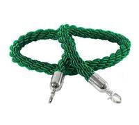 Twisted Queue Ber Rope with Silver Hook - Multicolor 1M to 300CM (Green 300CM) - Perfect for Crowd Control at Events, Venues, and Parties