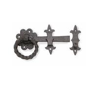 Twisted Ring Gate Latch 100mm - BLACK ANTIQUE