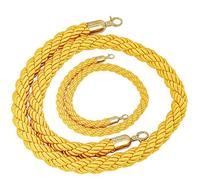 Twisted Rope Barrier Set, 2-Pack 1/1.5/2/2.5/3m with Snap Hooks for Posts, Stanchions, Queue Management, Visitor Guidance in Hotels, 2.8cm (Unique Color, 3 Variants)