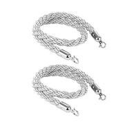 Twisted Rope Barrier with Hooks 2Pack Hemp Queue Management Rope DurableBarrier Rope for Crowd Control Sturdy Twisted Hemp for Waiting Line Blockage