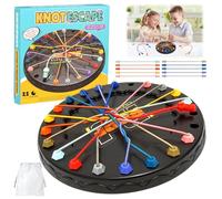 Twisted Rope Puzzle Game, Interactive Strategic Knot Untying Toy Twisted Rope Brain Strategy Ropes Challenge Toy Board Games Puzzle Games for Kids Family Gathering Birthday Gifts