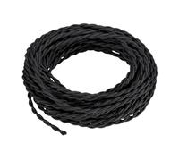 Twisted Ropes Light Wires Professional 10M Two Cores Braided Wire Antique Lamp Black 0.2x0.075 cm