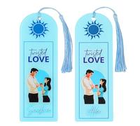 Twisted Series Bookmark, Acrylic Bookmarks with Tassels for Twisted Love Games Hate Lies Fans, Book Lovers Reading Accessory (Love-2)