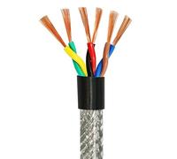 Twisted Shielded Wire Signal Cable 24 22 20 18 17 15 AWG Channel Audio 4 6 8 10 12 16 Core UL2547 Communication Line(6core,1M_0.5MM 20AWG)