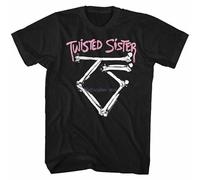 Twisted Sister Men's Short Sleeve T-Shirt Black Bone Logo More Size and Colors Tee Shirt