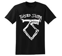 Twisted Sister T-Shirt Graphic Mens Basic Short Sleeve Unisex Cotton Casual T-Shirt Black 3XL