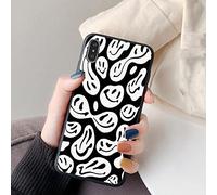 Twisted Smiley Face Phone Case for iPhone 6s 7 8 plus SE 2020 12 mini 11 pro max X XR XS Max Soft Silicone Cover Fundas,black smile white,For iPhone XS